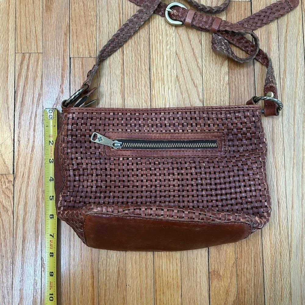 Patricia Nash Banyoles Crossbody Woven Leather Bag Brown - Picture 11 of 11